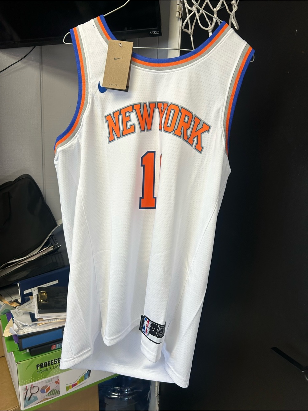 New York Knicks Jalen Brunson White & Orange Jersey